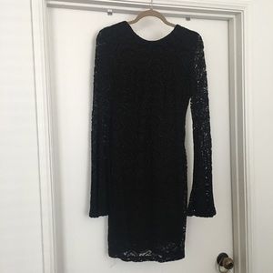 H&M lace dress with fluted sleeves